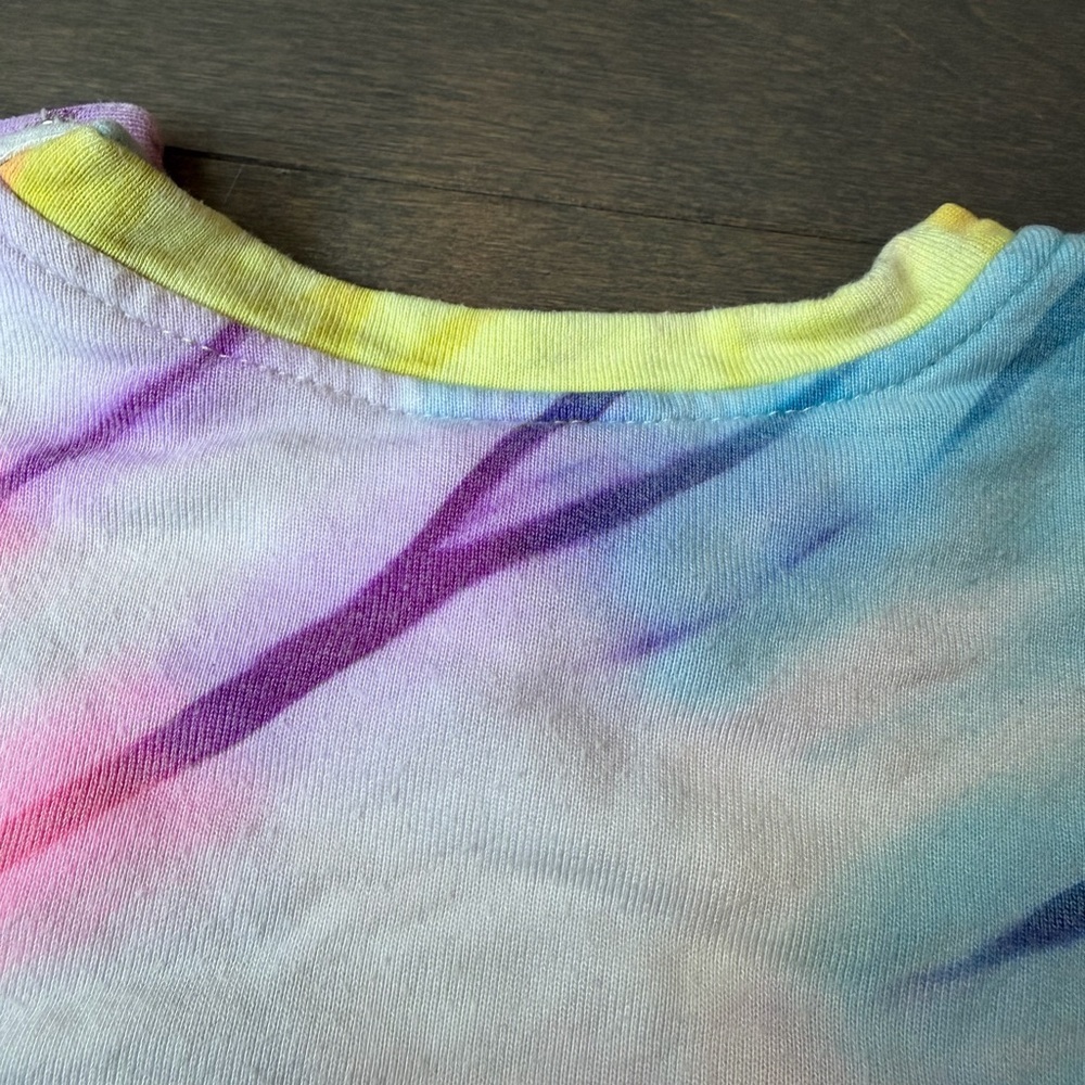 Flowers by Zoe Girls Tie-Dye Purple Pink Yellow Blue Sweatshirt & Legging Set - Picture 8 of 16